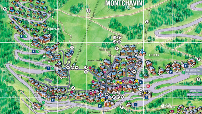 Plan Ubytovanie Montchavin - Les Coches