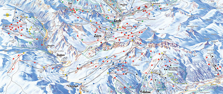 Skimapa Arlberg