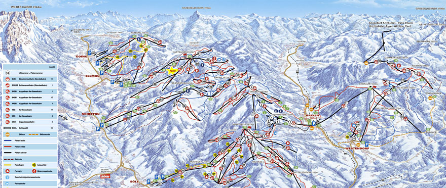 Ski mapa Brixental