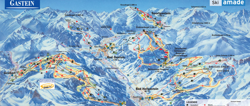Ski mapa Gastein