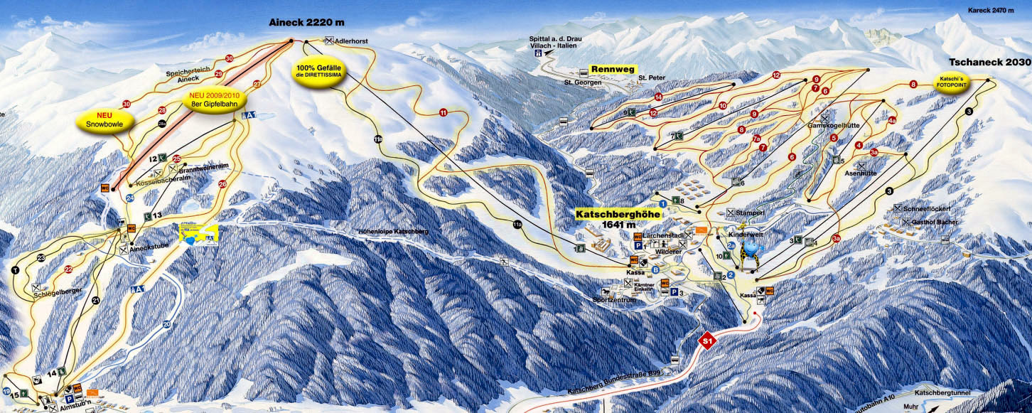 Ski mapa Katschberg - Aineck