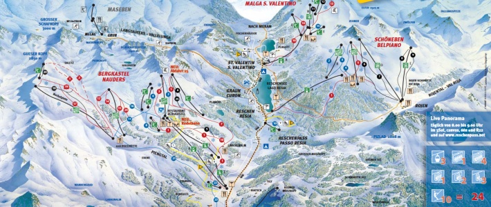 Ski mapa Nauders-Reschenpass
