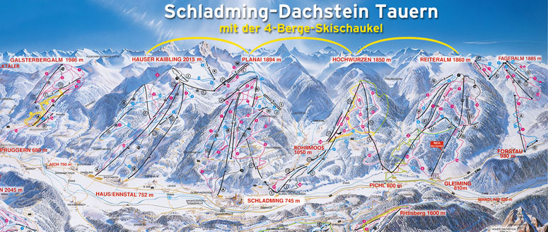 Ski mapa Schladming-Dachstein