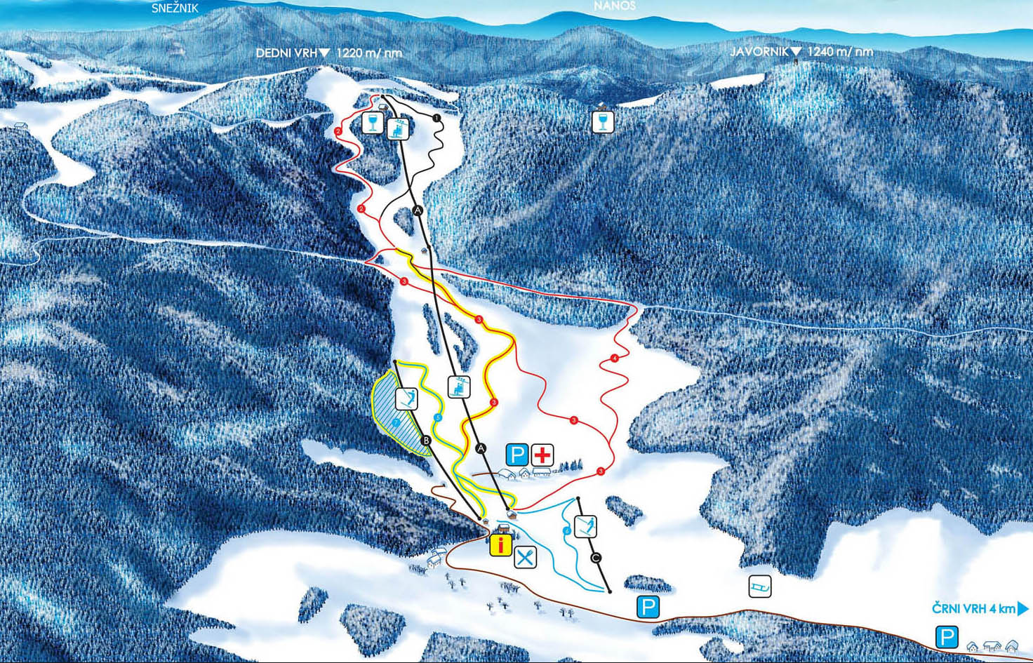 Ski mapa Javornik