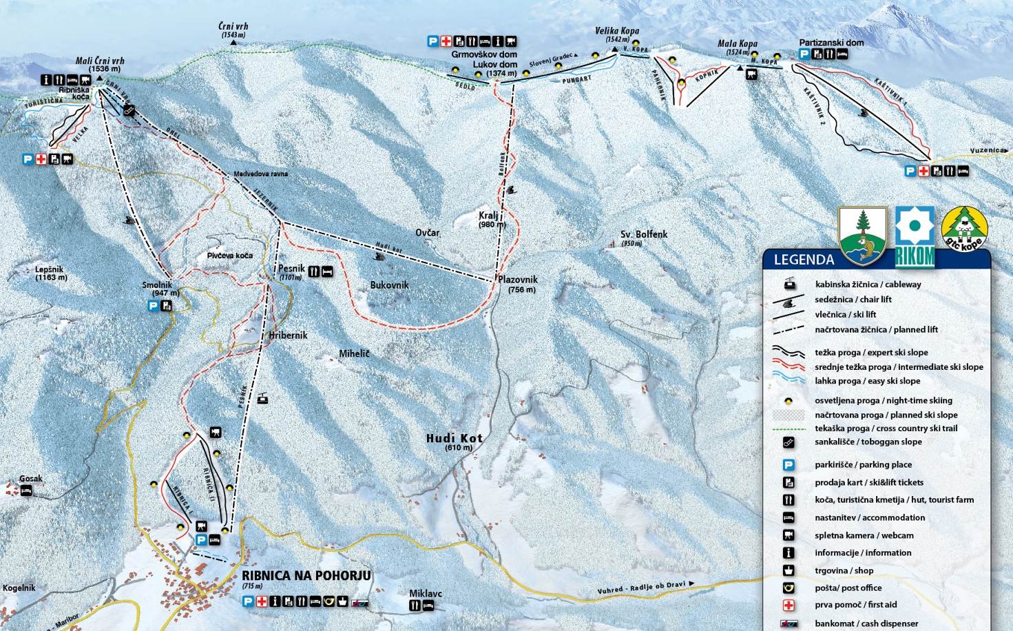 Ski mapa Kope