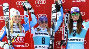 St. Moritz obrovský slalom Tessa Worley