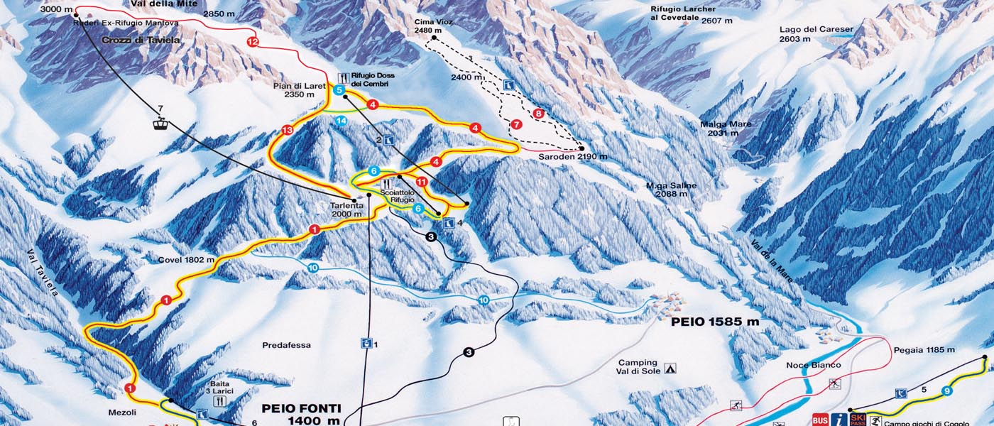 Ski mapa Pejo
