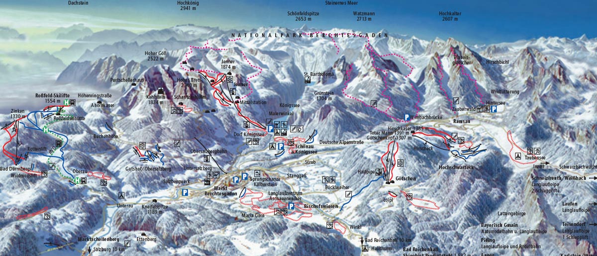 Ski mapa Berchtesgaden