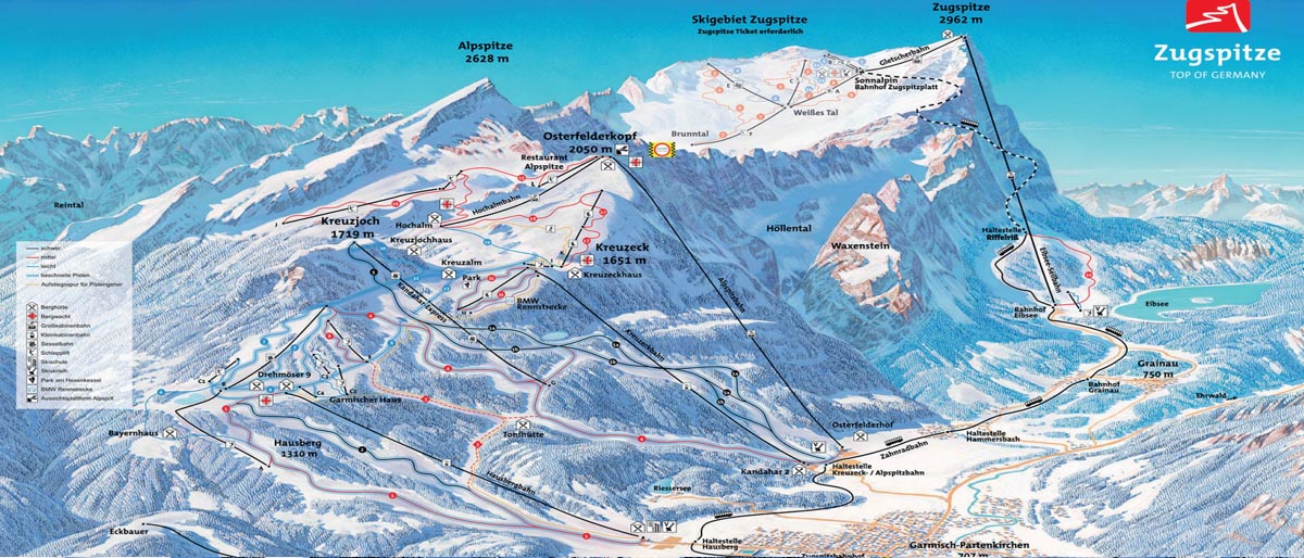 Ski mapa Garmisch-Partenkirchen