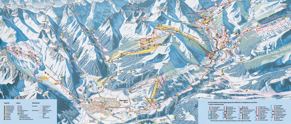 Ski mapa Oberstdorf