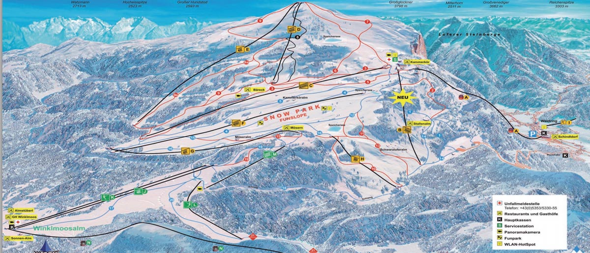 Ski mapa Reit im Winkl - Steinplatte
