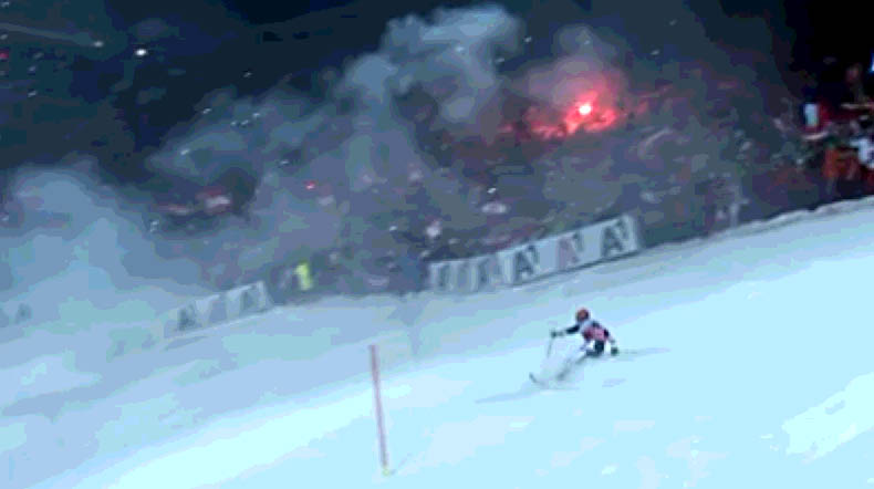 Smoke on the slope, Schladming 2014, Hirscher